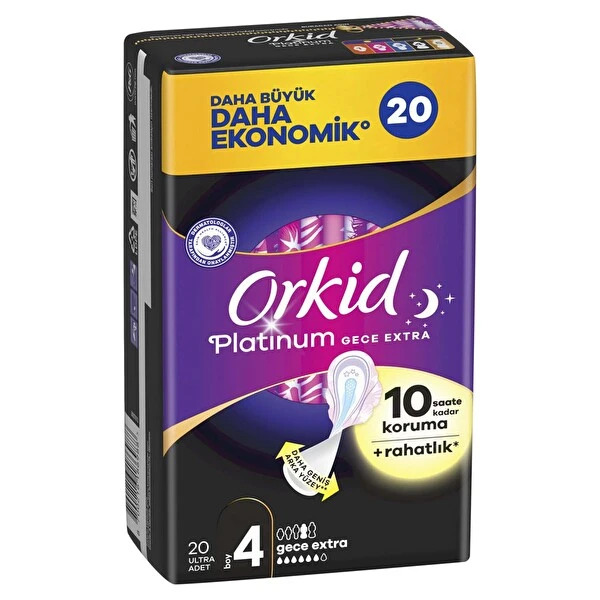 Orkid Ultra Platinum Gece Extra Ped 20'Li - 1