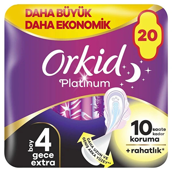 Orkid Ultra Platinum Gece Extra Ped 20'Li - 3