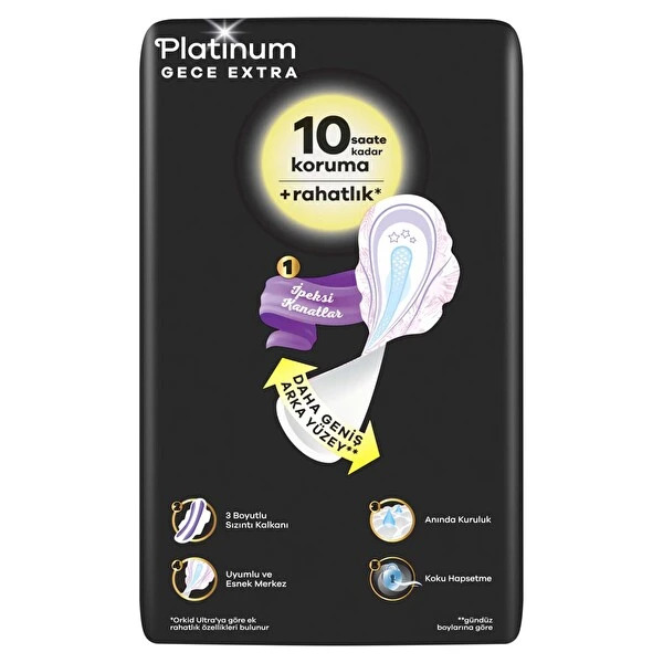 Orkid Ultra Platinum Gece Extra Ped 20'Li - 4