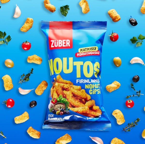 رقائق الحمص المخبوزة بالفرن من زوبر نوتوس، 55 غرامًا، بنكهة توابل بحر إيجة - 2