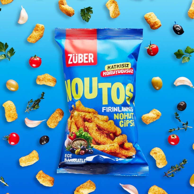 رقائق الحمص المخبوزة بالفرن من زوبر نوتوس، 55 غرامًا، بنكهة توابل بحر إيجة - 2