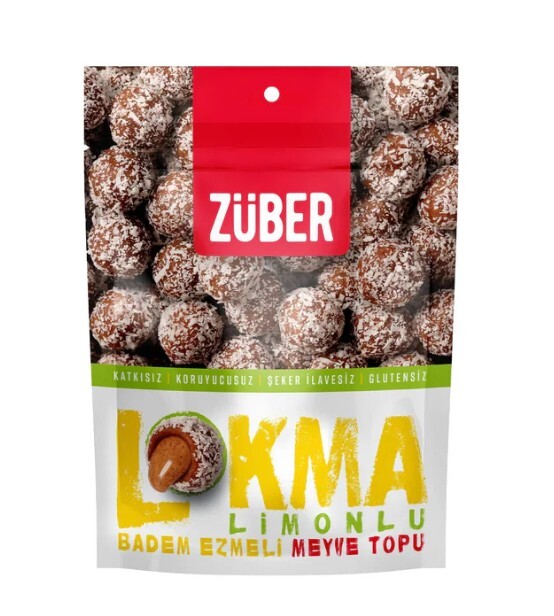 Züber Lokma Meyve Topu 96 Gr Limonlu Badem Ezmeli - 1