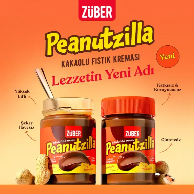 Züber Peanutzilla Kakaolu Fıstık Ezmesi 315 Gr - 2
